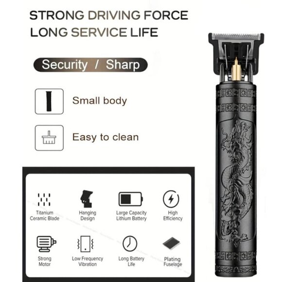 Dragon Hair Trimmer Clipper Professional Rechargeable USB Micro A Vintag… - Picture 3 of 4